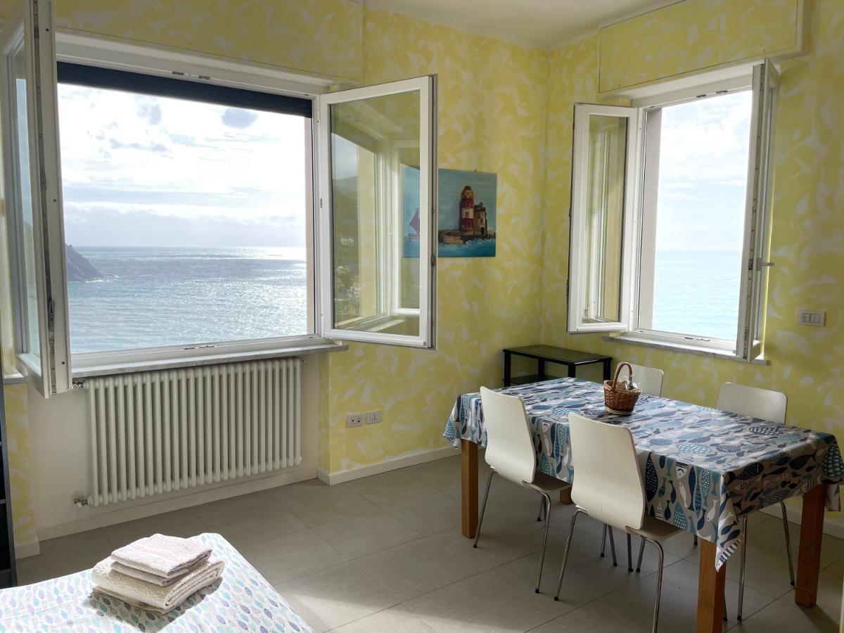 Ocean View Flat With Wi-Fi, Ac And Elevator To Town Daire Levanto Dış mekan fotoğraf